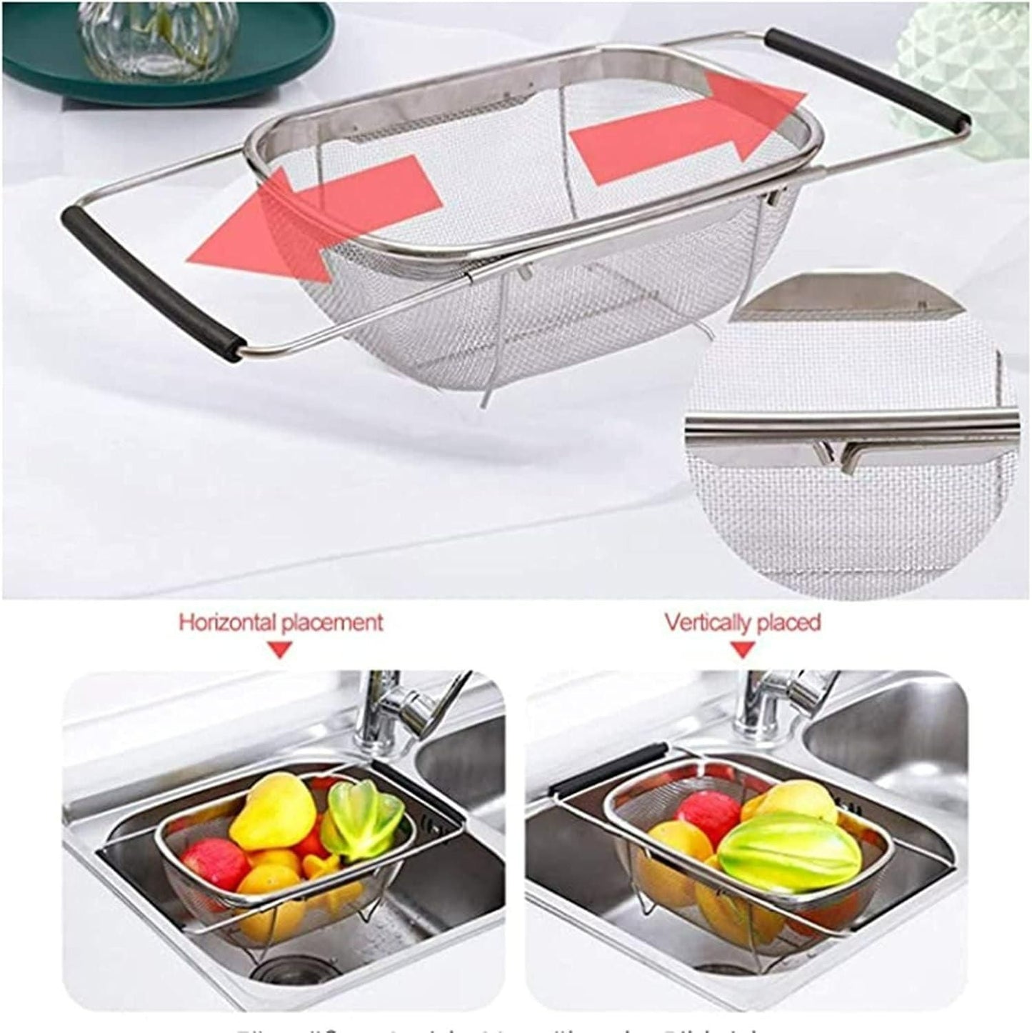 Stainless Steel Colander Oval Shape Big Size