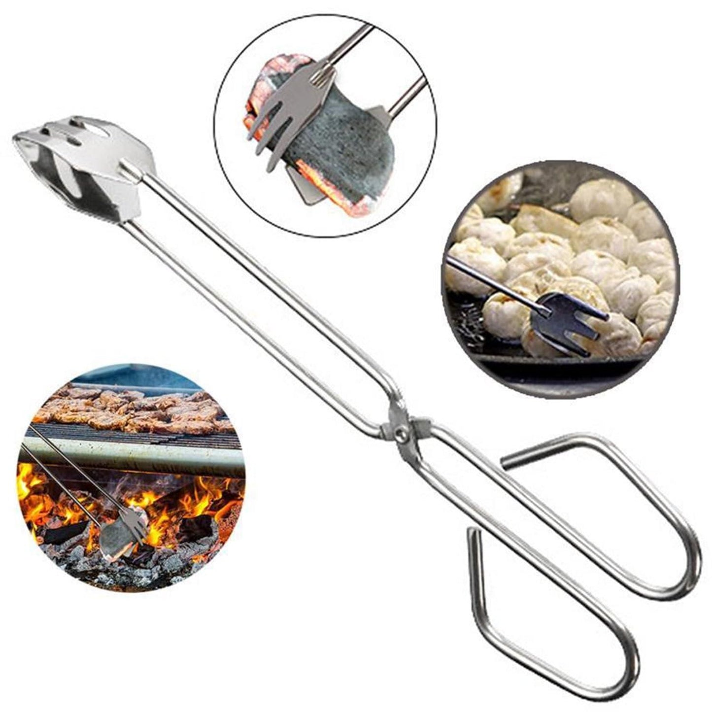 Multifunctional Stainless Steel-Metal Grill BBQ Tong